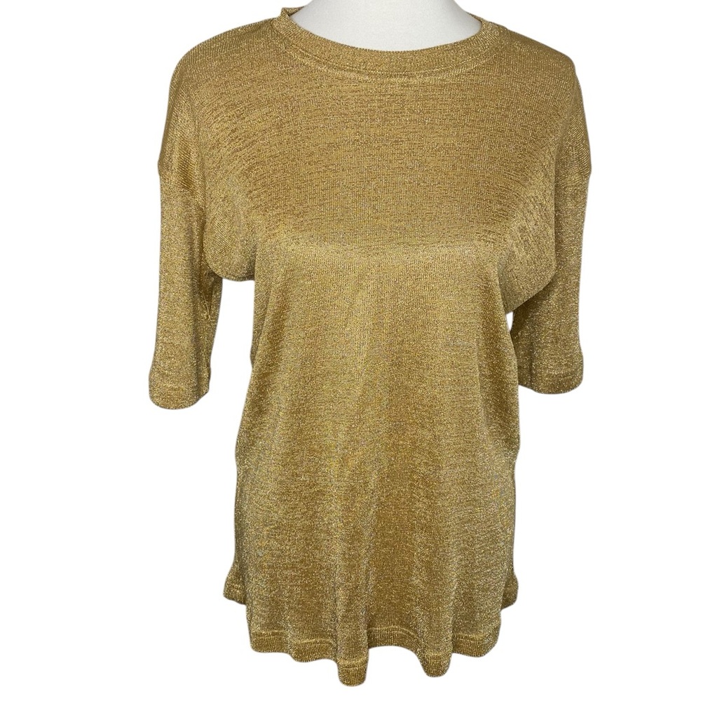 Vintage 80s Gold Thread Shirt